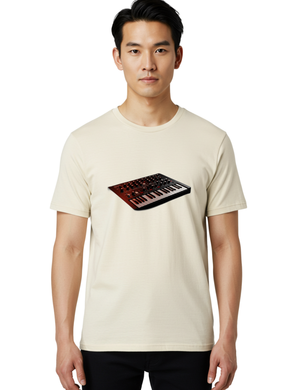Moog-Subsequent-37 Men'S Graphic Tee, 100% Cotton, Comfortable Casual Summer Wear, Machine Washable, Moog Synthesizer, Musical Instrument, Electronic Music Equipment, Sound Production, Music Technology, Studio Gear, Analog Synthesizer, Bab020