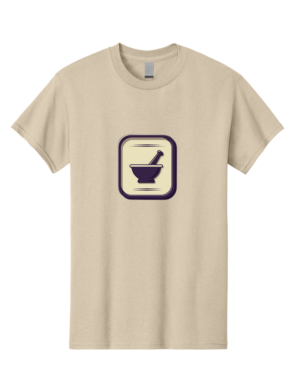 Mortar-And-Pestle Men'S Graphic Tee, 100% Cotton, Comfortable Casual Summer Wear, Machine Washable, Mortar And Pestle Icon, Pharmacy Symbol, Medical Illustration, Apothecary Graphic, Pharmacy Logo, Medicine Icon, Healthcare Symbol Bab022