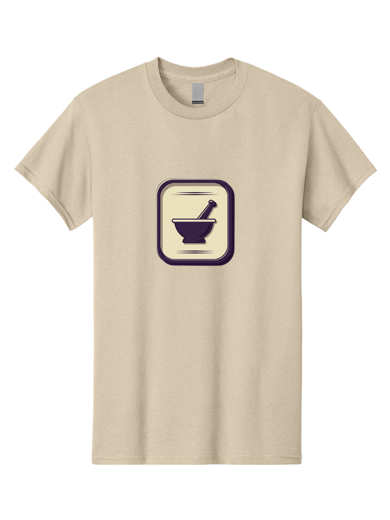 Mortar-And-Pestle Men'S Graphic Tee, 100% Cotton, Comfortable Casual Summer Wear, Machine Washable, Mortar And Pestle Icon, Pharmacy Symbol, Medical Illustration, Apothecary Graphic, Pharmacy Logo, Medicine Icon, Healthcare Symbol Bab022