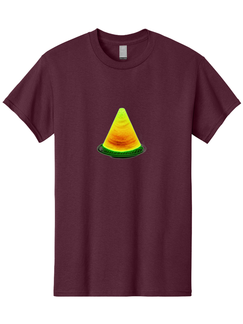 Neon-Dosa Men'S Graphic Tee, 100% Cotton, Comfortable Casual Summer Wear, Machine Washable, Stack Of Pancakes, Cheesecake, Yellow Dessert, Food Art, Culinary Creativity, Sweet Treat, Layered Dessert, Digital Illustration, Artistic Food, Bab028