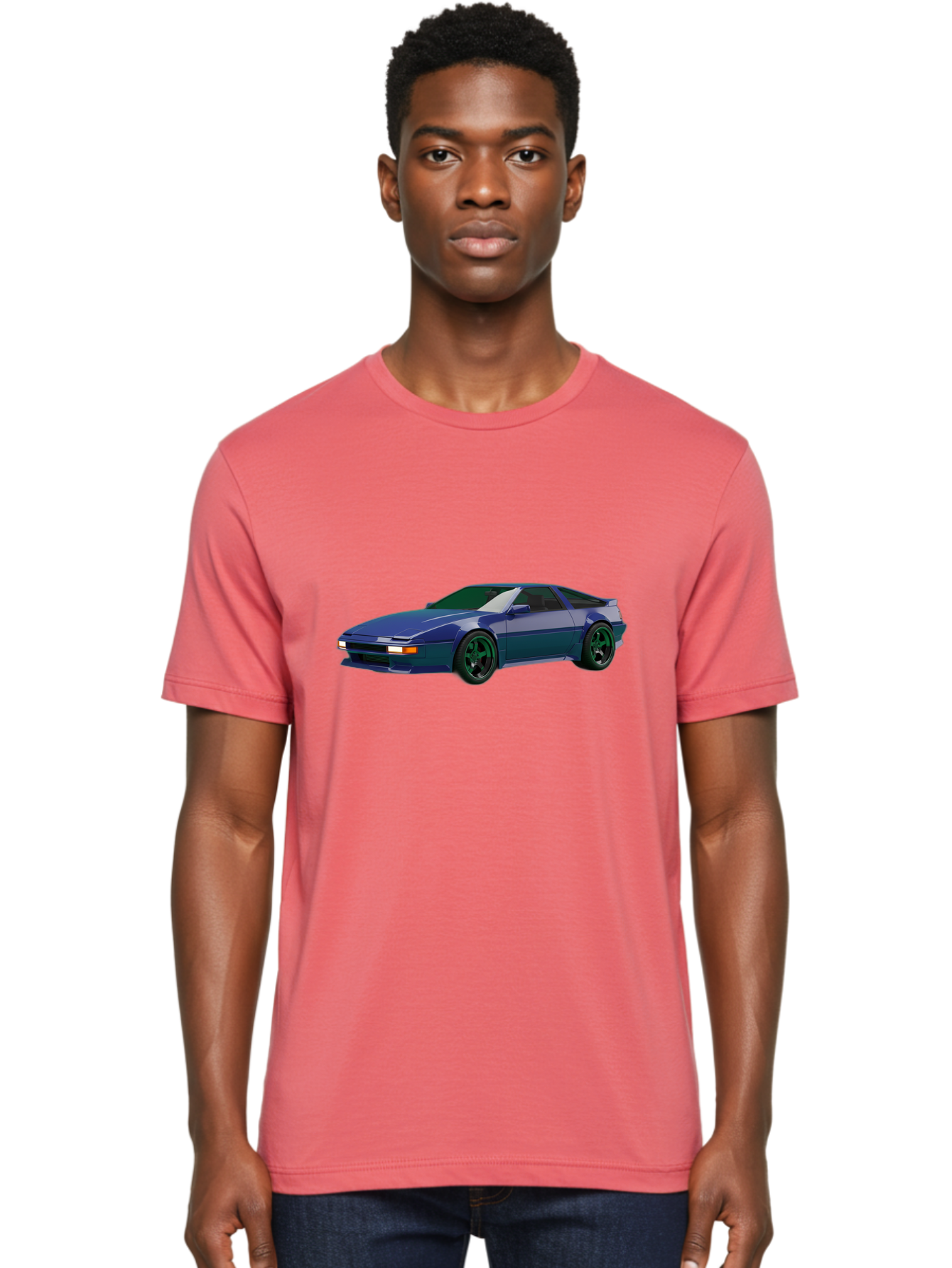 Nissan-240Sx-Coupe Men'S Graphic Tee, 100% Cotton, Comfortable Casual Summer Wear, Machine Washable, Blue Sports Car, Nissan 240Sx, Sleek Design, Sports Coupe, High-Performance Vehicle, Automotive Art, Digital Illustration, Futuristic Styling, Bab034