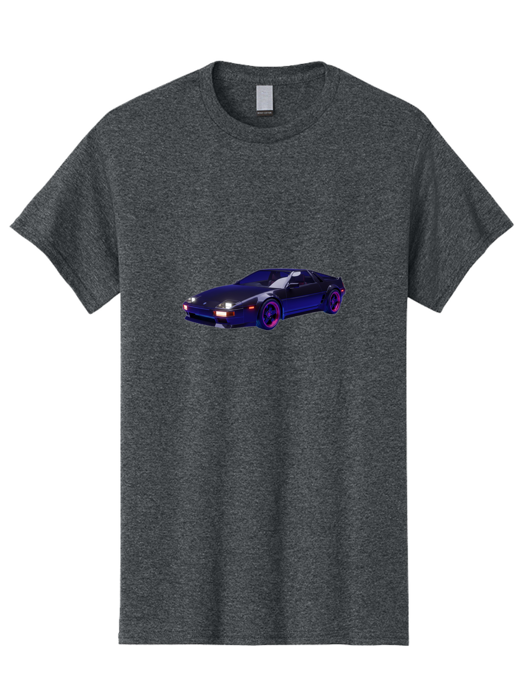 Nissan-240Sx Men'S Graphic Tee, 100% Cotton, Comfortable Casual Summer Wear, Machine Washable, Nissan 240Sx, Sports Car, Sleek Design, High-Performance Vehicle, Neon Lights, Futuristic Style, Purple Accents, Dynamic Graphics Bab035