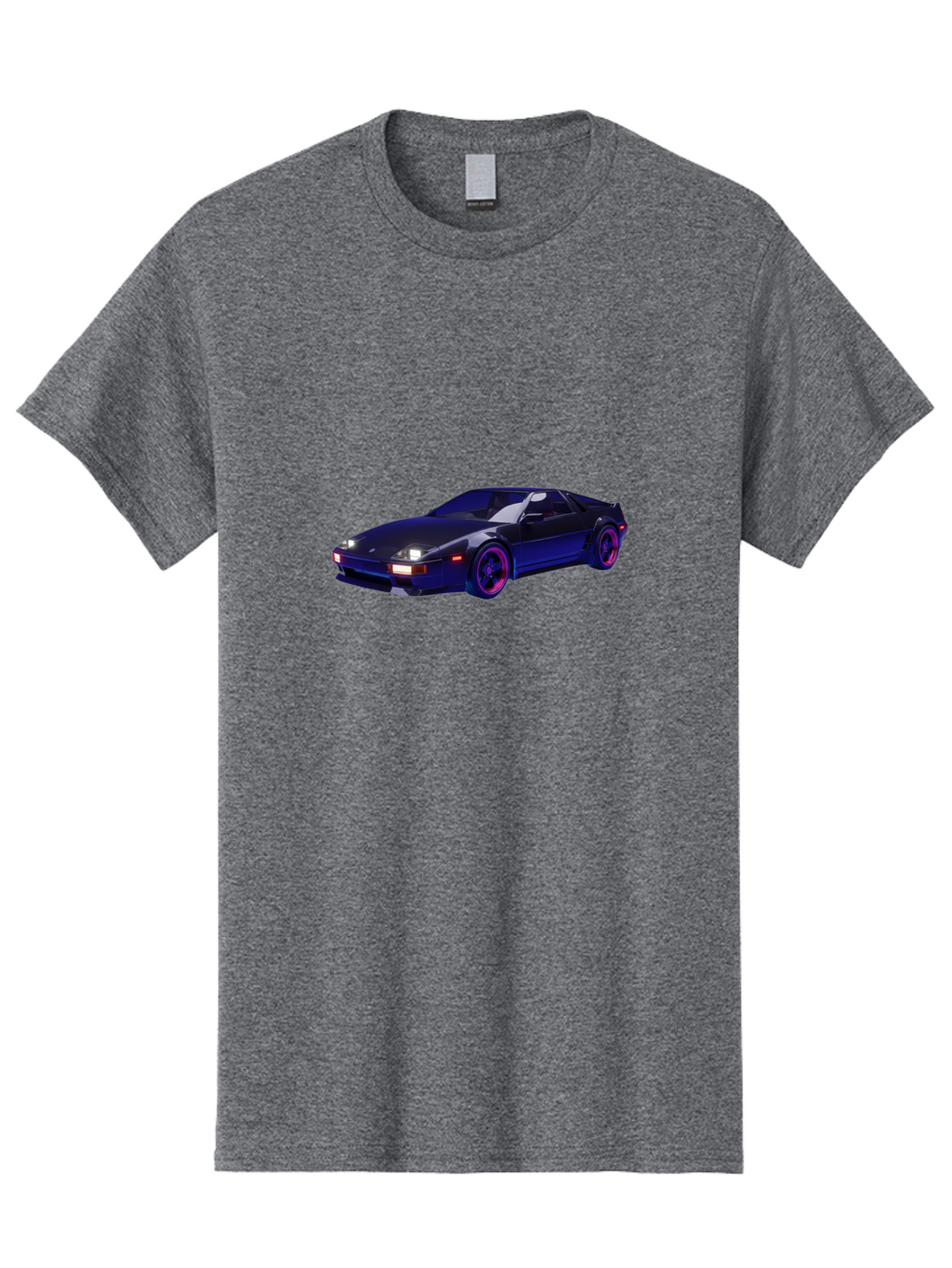 Nissan-240Sx Men'S Graphic Tee, 100% Cotton, Comfortable Casual Summer Wear, Machine Washable, Nissan 240Sx, Sports Car, Sleek Design, High-Performance Vehicle, Neon Lights, Futuristic Style, Purple Accents, Dynamic Graphics Bab035