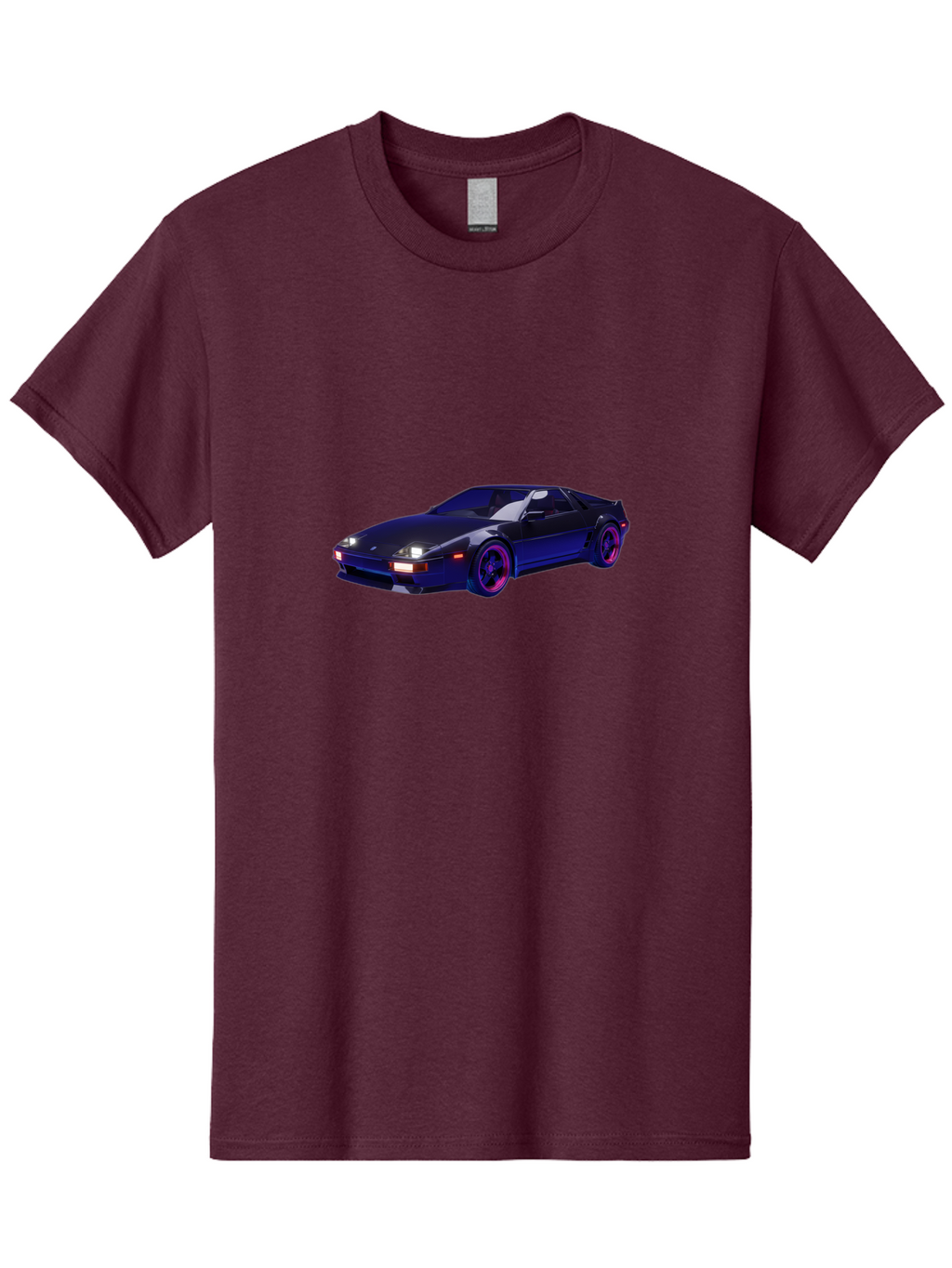 Nissan-240Sx Men'S Graphic Tee, 100% Cotton, Comfortable Casual Summer Wear, Machine Washable, Nissan 240Sx, Sports Car, Sleek Design, High-Performance Vehicle, Neon Lights, Futuristic Style, Purple Accents, Dynamic Graphics Bab035