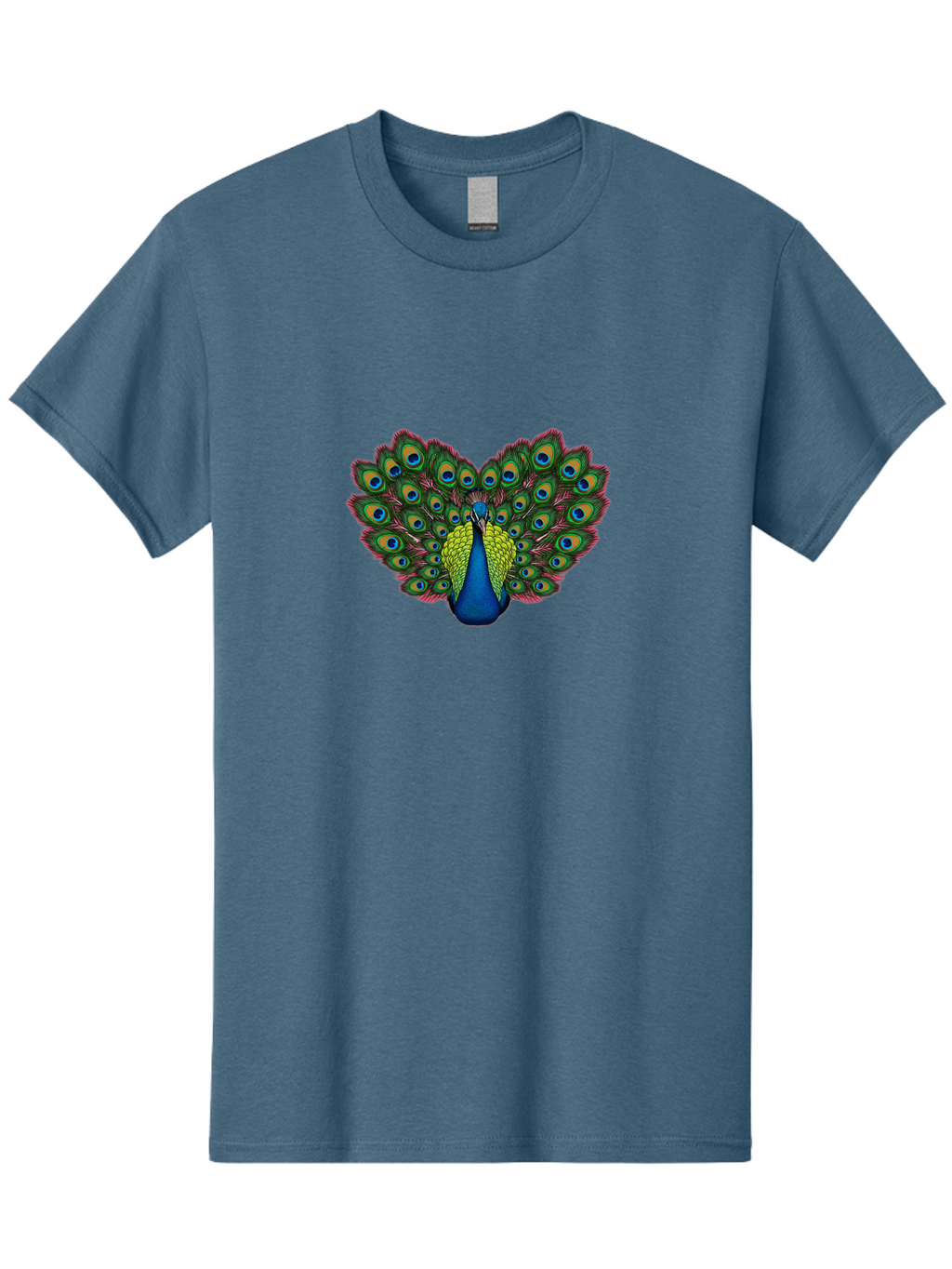 Peacock-21 Men'S Graphic Tee, 100% Cotton, Comfortable Casual Summer Wear, Machine Washable, Peacock Feather, Bird Plumage, Colorful Display, Vibrant Colors, Beautiful Bird, Eye-Catching Pattern, Stunning Feathers, Majestic Creature Bab083