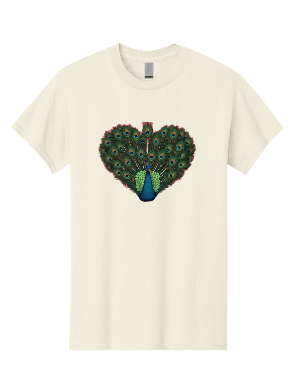 Peacock-26 Men'S Graphic Tee, 100% Cotton, Comfortable Casual Summer Wear, Machine Washable, Peacock Feather Display, Vibrant Plumage, Blue And Green Hues, Eye-Catching Pattern, Majestic Bird, Ornate Tail Feathers, Colorful Bird, Exotic Beauty Bab088