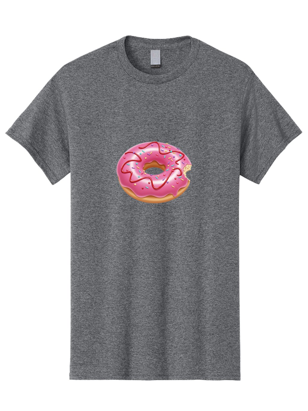 Pink-Donut-1 Men'S Graphic Tee, 100% Cotton, Comfortable Casual Summer Wear, Machine Washable, Pink Frosted Donut, Donut With Sprinkles, Chocolate Drizzle, Sweet Treats, Baked Goods, Colorful Dessert, Tasty Pastry, Indulgent Snack, Bab147