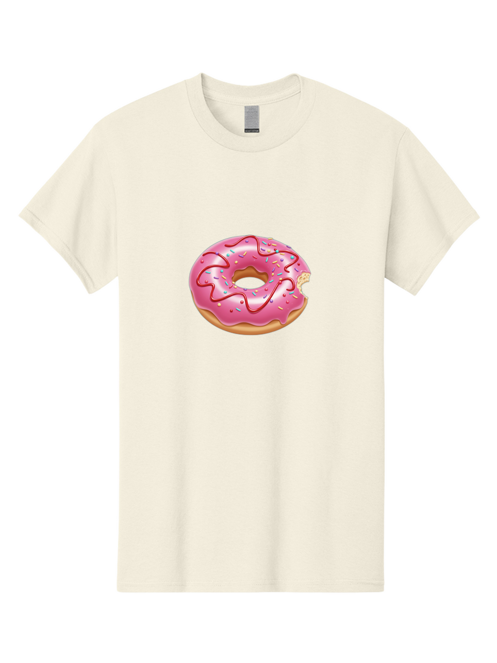 Pink-Donut-1 Men'S Graphic Tee, 100% Cotton, Comfortable Casual Summer Wear, Machine Washable, Pink Frosted Donut, Donut With Sprinkles, Chocolate Drizzle, Sweet Treats, Baked Goods, Colorful Dessert, Tasty Pastry, Indulgent Snack, Bab147