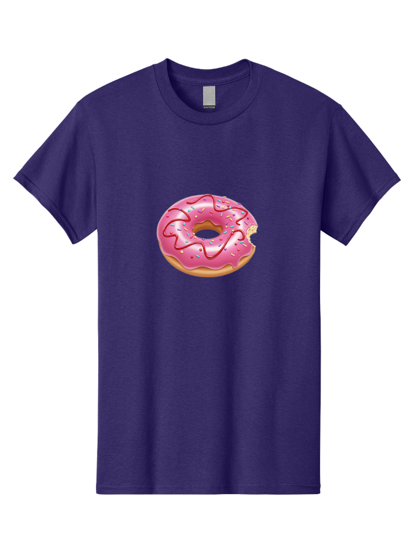 Pink-Donut-1 Men'S Graphic Tee, 100% Cotton, Comfortable Casual Summer Wear, Machine Washable, Pink Frosted Donut, Donut With Sprinkles, Chocolate Drizzle, Sweet Treats, Baked Goods, Colorful Dessert, Tasty Pastry, Indulgent Snack, Bab147