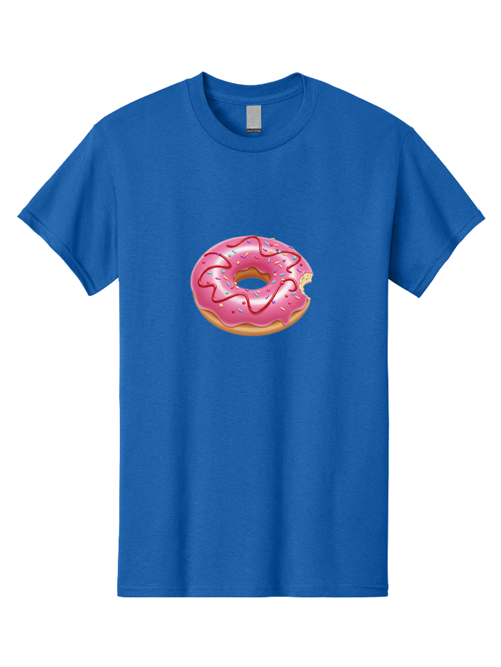 Pink-Donut-1 Men'S Graphic Tee, 100% Cotton, Comfortable Casual Summer Wear, Machine Washable, Pink Frosted Donut, Donut With Sprinkles, Chocolate Drizzle, Sweet Treats, Baked Goods, Colorful Dessert, Tasty Pastry, Indulgent Snack, Bab147