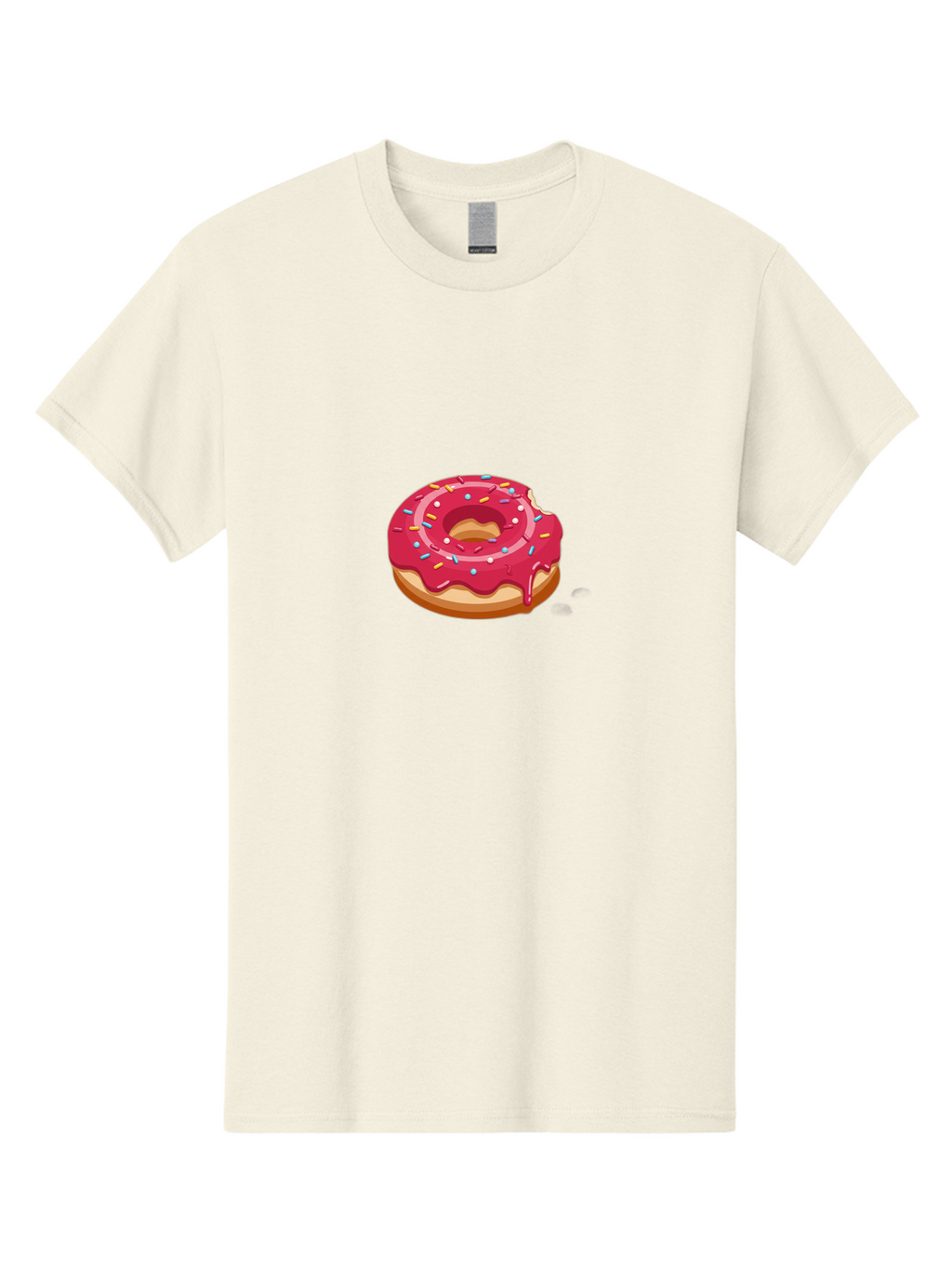 Pink-Donut-3 Men'S Graphic Tee, 100% Cotton, Comfortable Casual Summer Wear, Machine Washable, Donut With Pink Glaze, Sprinkles On Top, Colorful Treat, Sweet Dessert, Tasty Pastry, Vibrant Colors, Sweet Tooth, Donut Delight, Pink Frosting Bab150