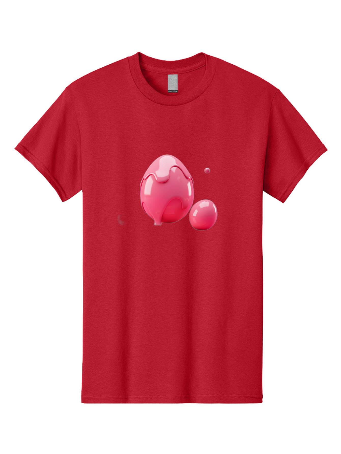 Pink-Liquid-Spheres Men'S Graphic Tee, 100% Cotton, Comfortable Casual Summer Wear, Machine Washable, Pink Liquid, 3D Render, Glossy Spheres, Abstract Shapes, Vibrant Colors, Digital Art, Modern Design, Fluid Forms Bab172