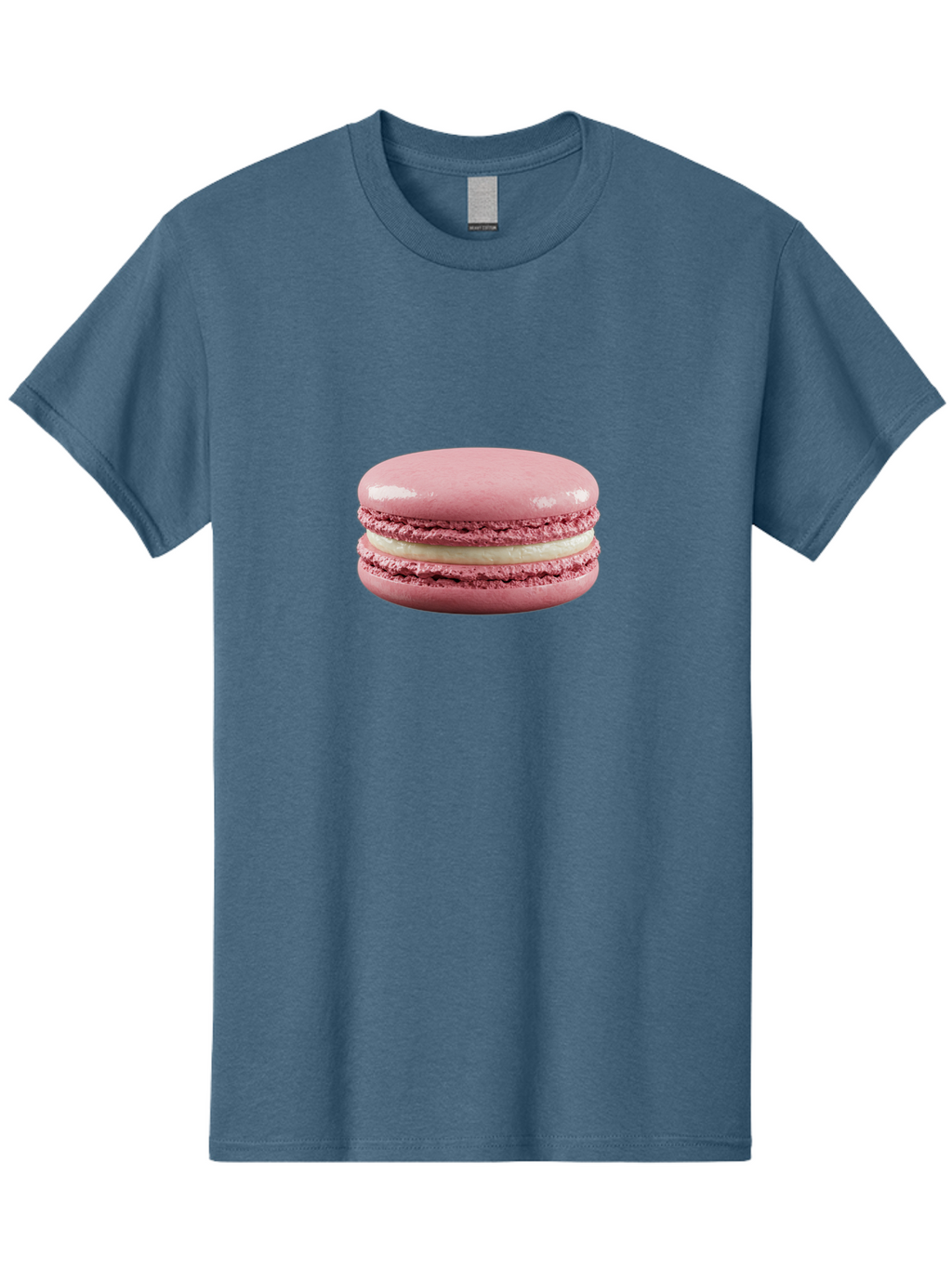 Pink-Macaron-5 Men'S Graphic Tee, 100% Cotton, Comfortable Casual Summer Wear, Machine Washable, Pink Macaron, French Dessert, Creamy Filling, Meringue-Based Cookie, Sweet Treat, Pastel Color, Delicate Texture, Gourmet Pastry Bab177
