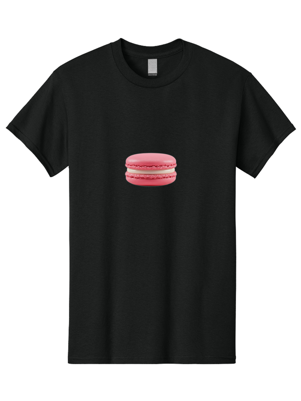 Pink-Macaron-6 Men'S Graphic Tee, 100% Cotton, Comfortable Casual Summer Wear, Machine Washable, Pink Macaron, White Filling, French Dessert, Sweet Treat, Delicate Meringue, Bakery Delight, Gourmet Pastry Bab178