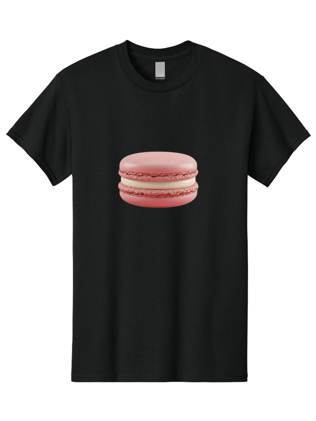 Pink-Macaron-7 Men'S Graphic Tee, 100% Cotton, Comfortable Casual Summer Wear, Machine Washable, Delicious Dessert, Sweet Treat, Pink Macaron, Creamy Filling, White Buttercream, French Pastry, Bakery Delight, Gourmet Dessert Bab179