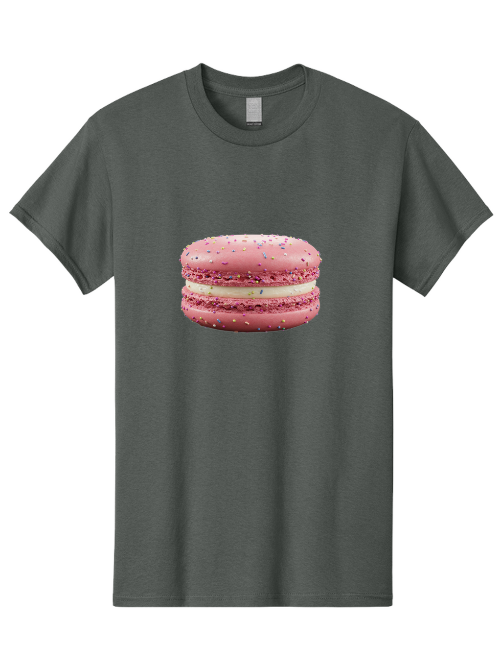 Pink-Macaron-8 Men'S Graphic Tee, 100% Cotton, Comfortable Casual Summer Wear, Machine Washable, Pink Macaron, French Dessert, Sweet Treats, Colorful Sprinkles, Creamy Filling, Pastel Colors, Delicious Pastry, Baked Goods, Dessert Lover Bab180