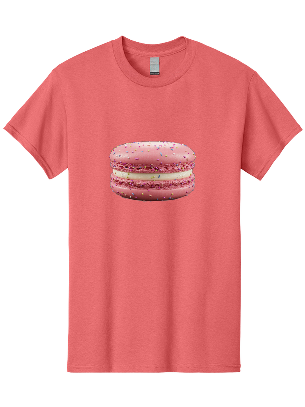Pink-Macaron-8 Men'S Graphic Tee, 100% Cotton, Comfortable Casual Summer Wear, Machine Washable, Pink Macaron, French Dessert, Sweet Treats, Colorful Sprinkles, Creamy Filling, Pastel Colors, Delicious Pastry, Baked Goods, Dessert Lover Bab180