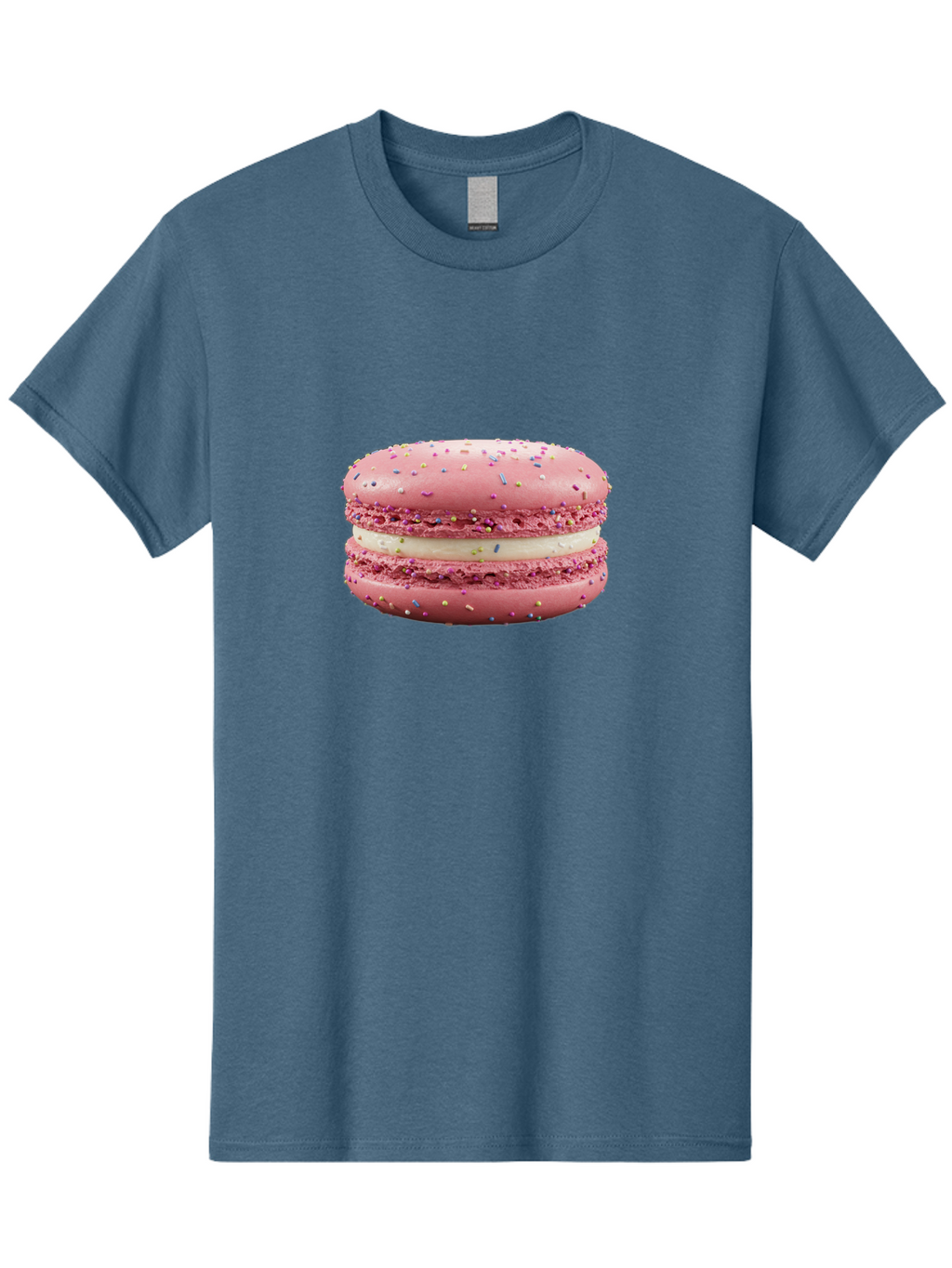 Pink-Macaron-8 Men'S Graphic Tee, 100% Cotton, Comfortable Casual Summer Wear, Machine Washable, Pink Macaron, French Dessert, Sweet Treats, Colorful Sprinkles, Creamy Filling, Pastel Colors, Delicious Pastry, Baked Goods, Dessert Lover Bab180