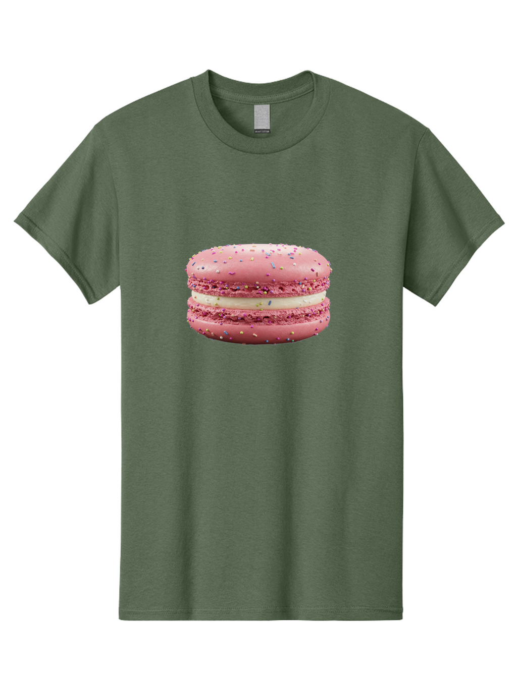 Pink-Macaron-8 Men'S Graphic Tee, 100% Cotton, Comfortable Casual Summer Wear, Machine Washable, Pink Macaron, French Dessert, Sweet Treats, Colorful Sprinkles, Creamy Filling, Pastel Colors, Delicious Pastry, Baked Goods, Dessert Lover Bab180