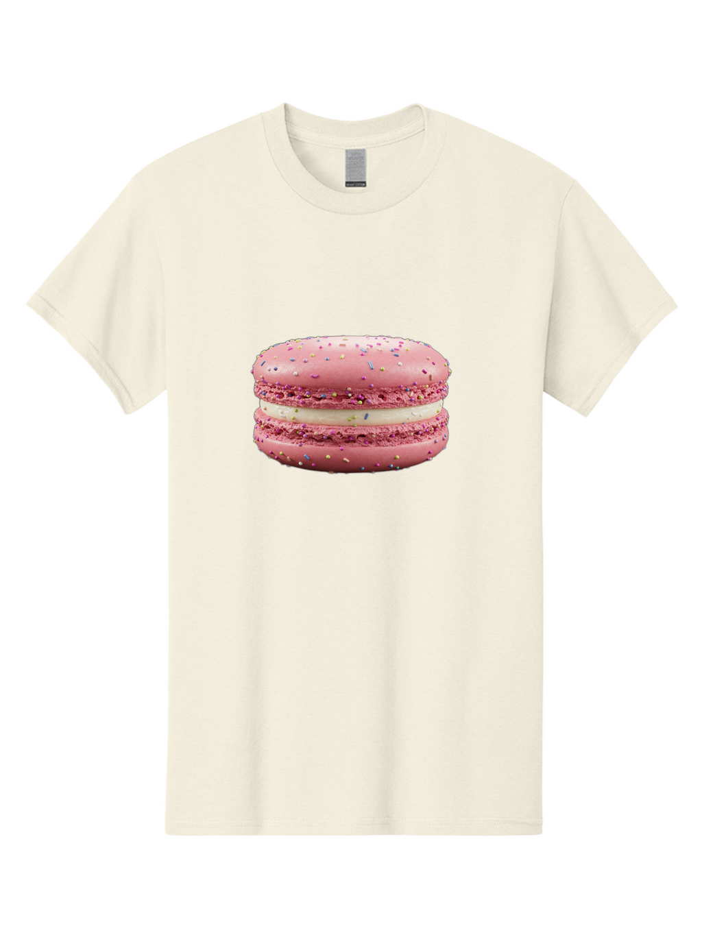 Pink-Macaron-8 Men'S Graphic Tee, 100% Cotton, Comfortable Casual Summer Wear, Machine Washable, Pink Macaron, French Dessert, Sweet Treats, Colorful Sprinkles, Creamy Filling, Pastel Colors, Delicious Pastry, Baked Goods, Dessert Lover Bab180