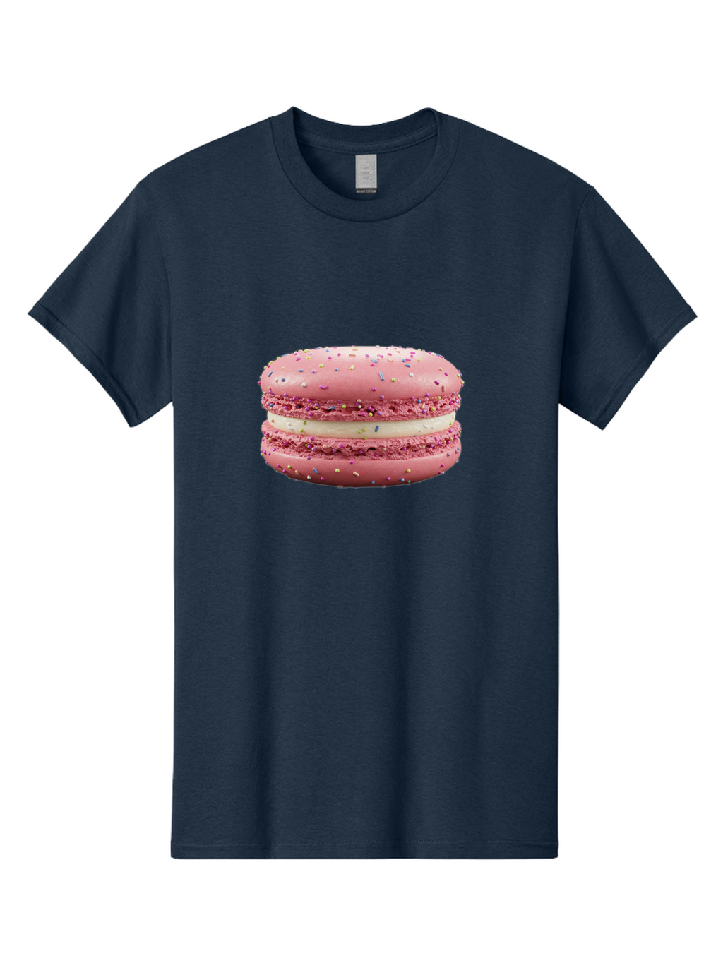Pink-Macaron-8 Men'S Graphic Tee, 100% Cotton, Comfortable Casual Summer Wear, Machine Washable, Pink Macaron, French Dessert, Sweet Treats, Colorful Sprinkles, Creamy Filling, Pastel Colors, Delicious Pastry, Baked Goods, Dessert Lover Bab180