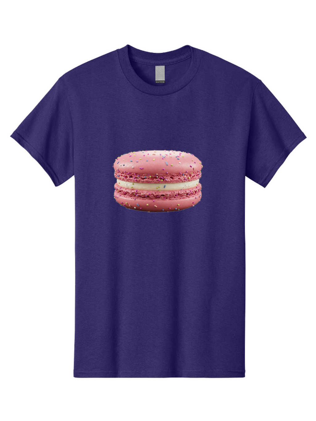 Pink-Macaron-8 Men'S Graphic Tee, 100% Cotton, Comfortable Casual Summer Wear, Machine Washable, Pink Macaron, French Dessert, Sweet Treats, Colorful Sprinkles, Creamy Filling, Pastel Colors, Delicious Pastry, Baked Goods, Dessert Lover Bab180