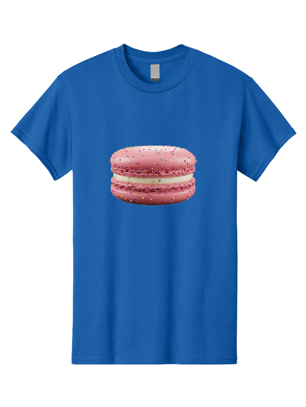 Pink-Macaron-8 Men'S Graphic Tee, 100% Cotton, Comfortable Casual Summer Wear, Machine Washable, Pink Macaron, French Dessert, Sweet Treats, Colorful Sprinkles, Creamy Filling, Pastel Colors, Delicious Pastry, Baked Goods, Dessert Lover Bab180