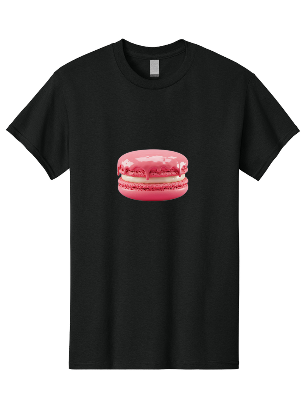 Pink-Macaroon Men'S Graphic Tee, 100% Cotton, Comfortable Casual Summer Wear, Machine Washable, Pink Macaron, French Dessert, Creamy Filling, Sweet Treat, Pink Icing, Delicate Pastry, Dessert Lover, Bakery Item, Sweet Tooth Bab189