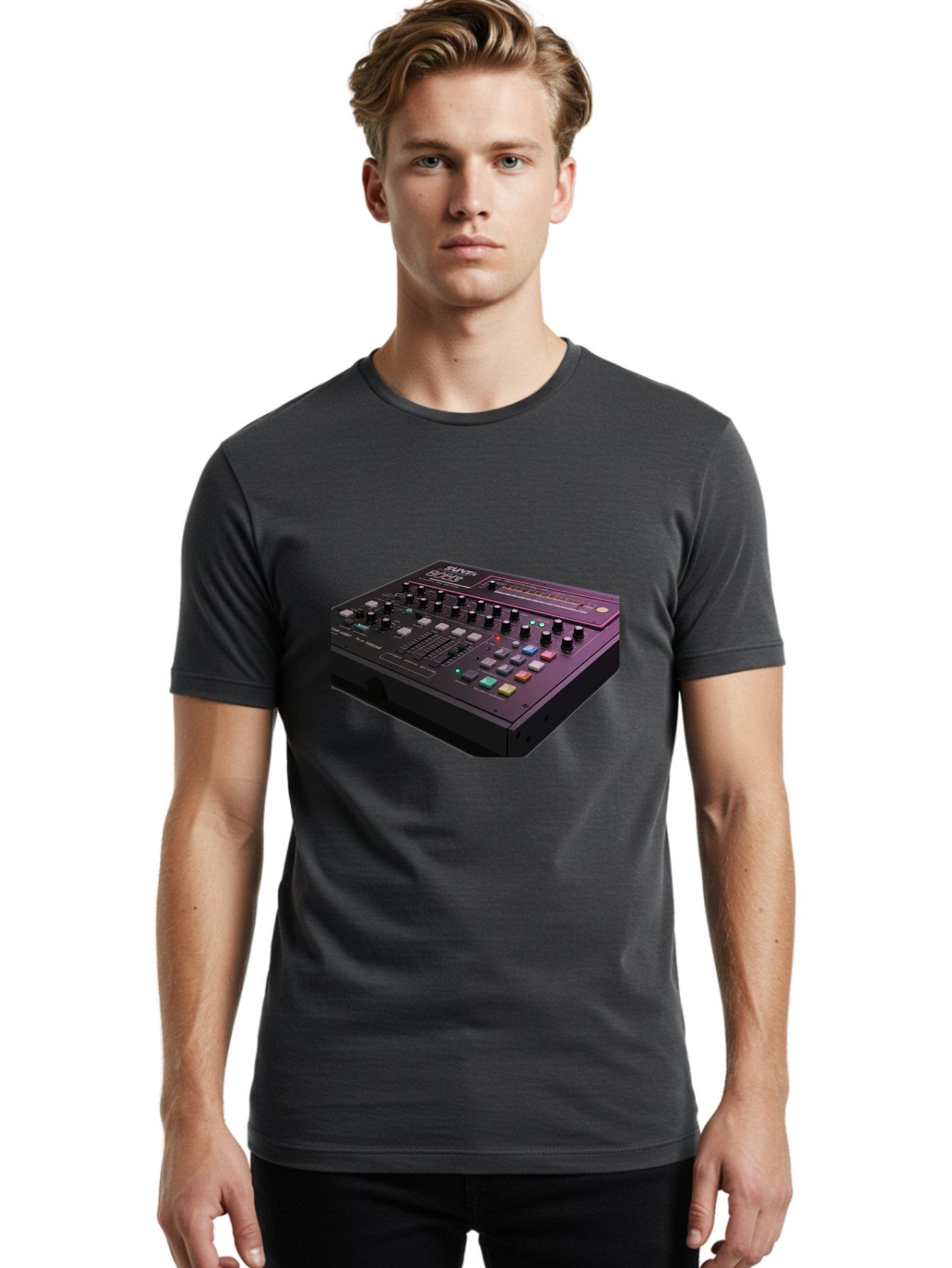 Pioneer-Dj-Ddj-400 Men'S Graphic Tee, 100% Cotton, Comfortable Casual Summer Wear, Machine Washable, Synthesizer, Audio Equipment, Music Production, Sound Design, Electronic Music, Knob Controls, Button Controls, Music Software, Bab195