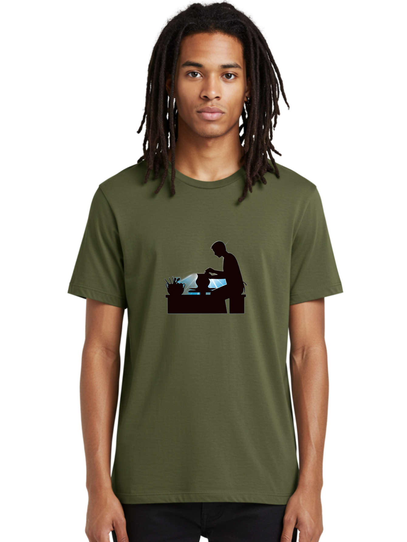 Potter-1 Men'S Graphic Tee, 100% Cotton, Comfortable Casual Summer Wear, Machine Washable, Potter At Work, Pottery Wheel, Creative Process, Craftsmanship, Artisanal Skills, Clay Modeling, Ceramic Art, Studio Work, Artistic Expression Bab218