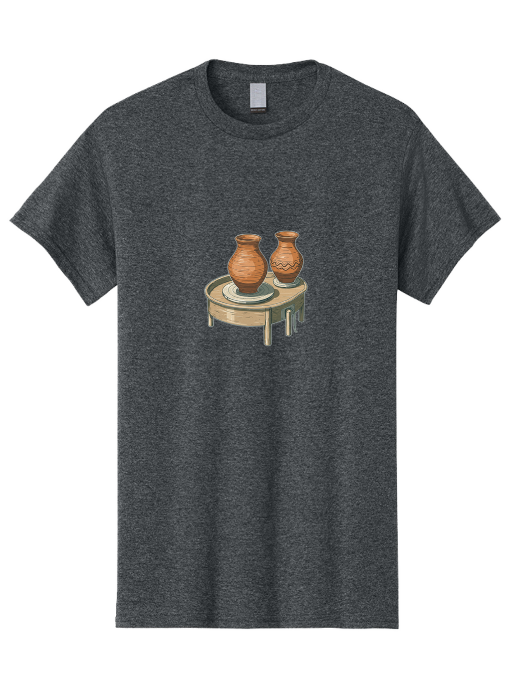 Potter-S-Wheel-1 Men'S Graphic Tee, 100% Cotton, Comfortable Casual Summer Wear, Machine Washable, Potter'S Wheel, Clay Pots, Handmade Ceramics, Pottery Making, Clay Crafts, Artisanal Pottery, Pottery Wheel, Ceramics Art Bab232