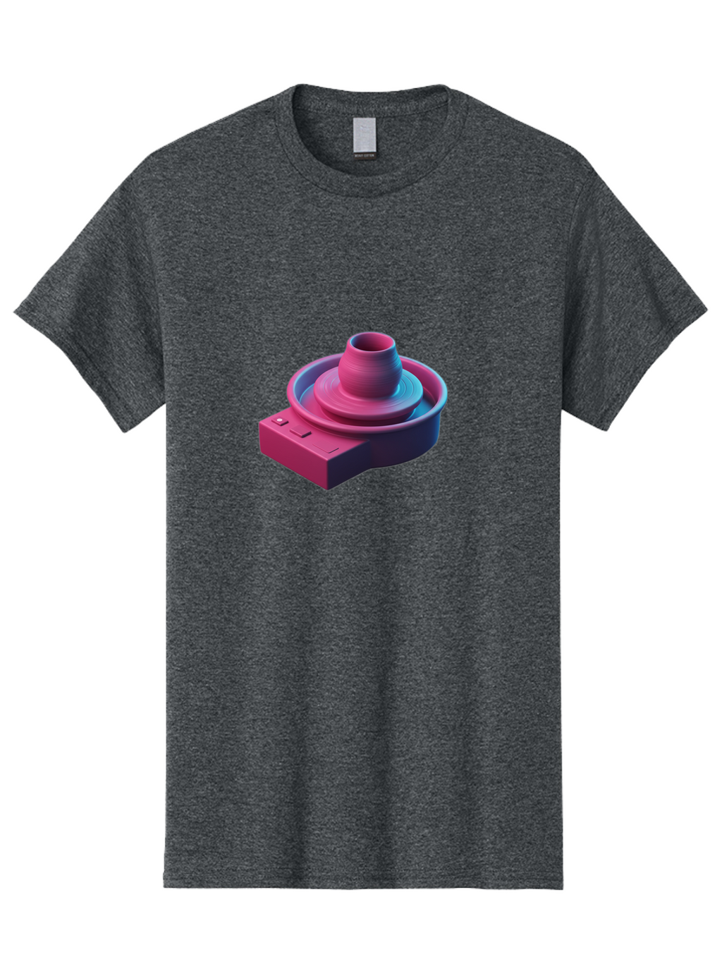 Potter-S-Wheel-6 Men'S Graphic Tee, 100% Cotton, Comfortable Casual Summer Wear, Machine Washable, Potter'S Wheel, Clay Pot, Ceramic Art, Pottery Making, Creative Process, Handmade Crafts, 3D Rendering, Artistic Expression, Studio Equipment Bab237