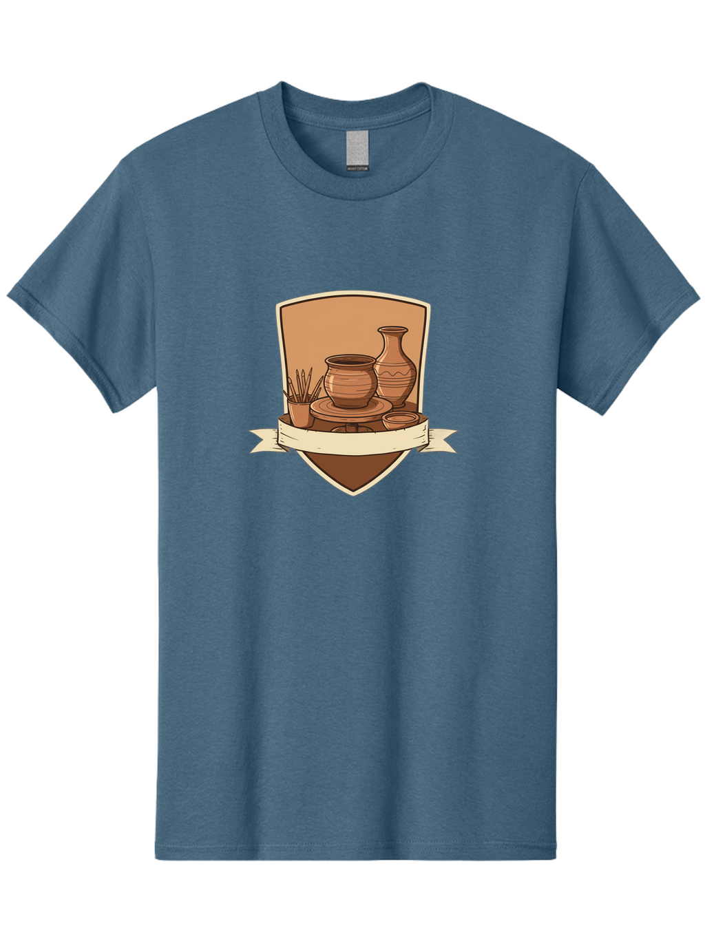 Pottery-1 Men'S Graphic Tee, 100% Cotton, Comfortable Casual Summer Wear, Machine Washable, Pottery, Ceramics, Clay, Handmade, Pottery Wheel, Vase, Pot, Artisanal, Craftsmanship, Earthy Tones, Decorative Art, Creative Expression Bab242