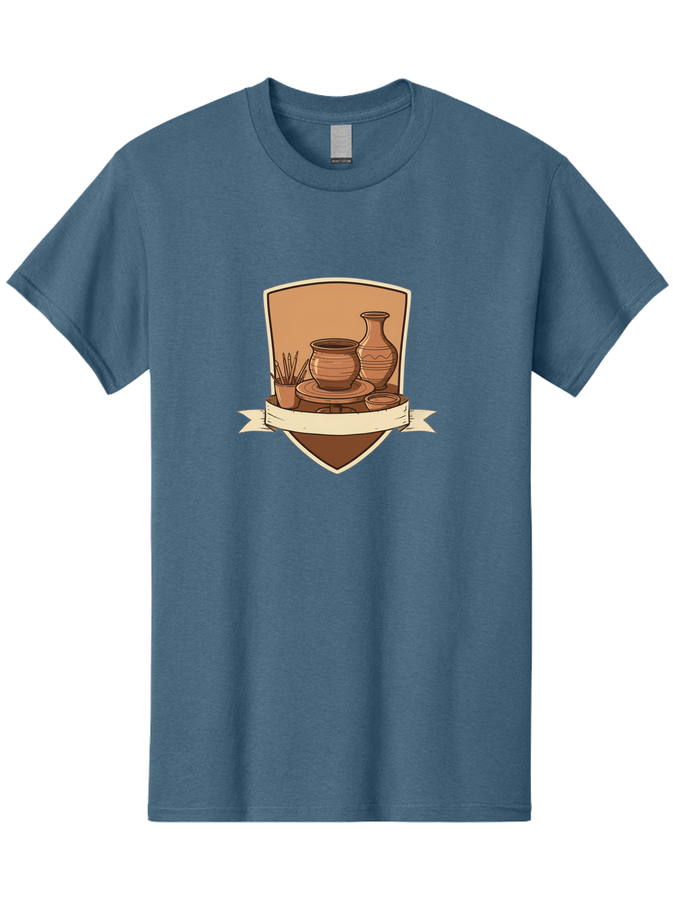 Pottery-1 Men'S Graphic Tee, 100% Cotton, Comfortable Casual Summer Wear, Machine Washable, Pottery, Ceramics, Clay, Handmade, Pottery Wheel, Vase, Pot, Artisanal, Craftsmanship, Earthy Tones, Decorative Art, Creative Expression Bab242