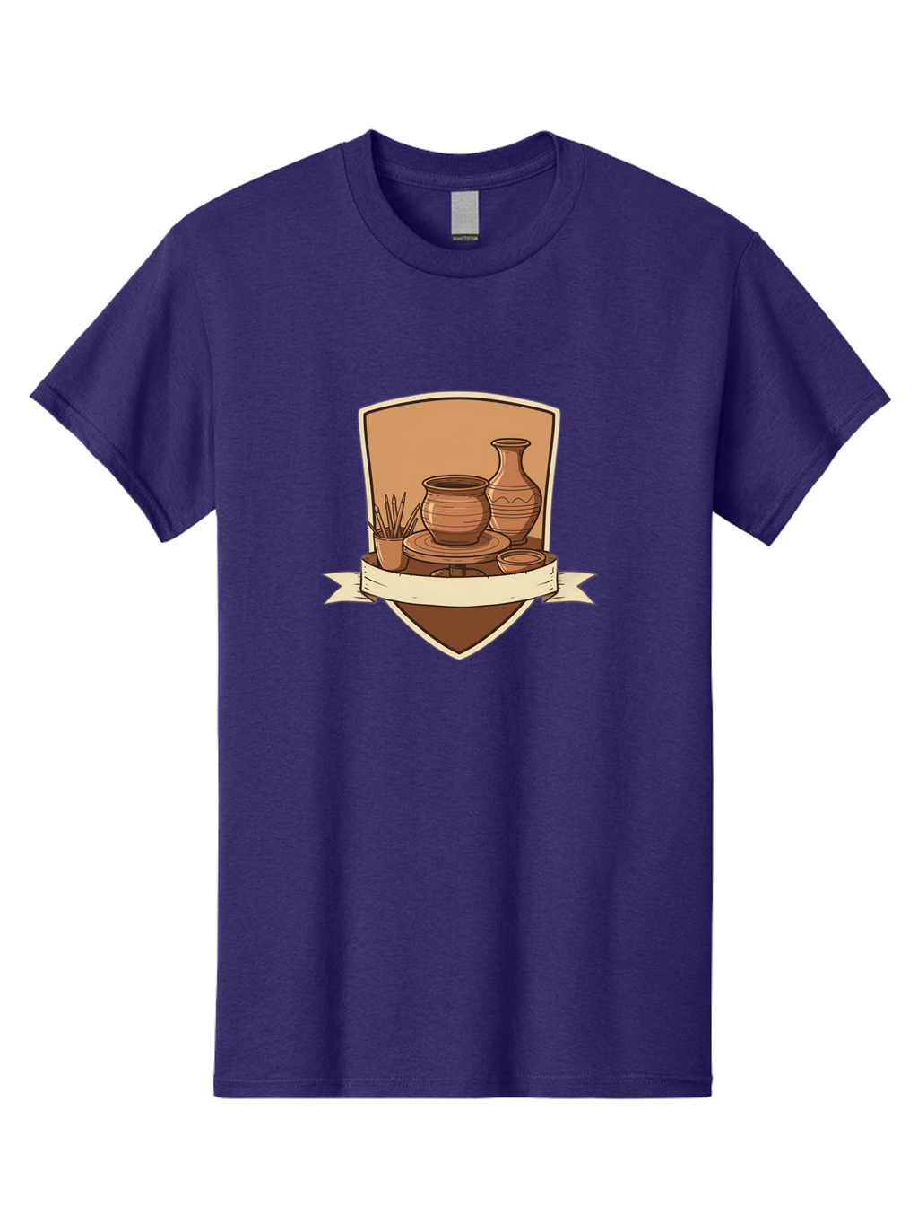 Pottery-1 Men'S Graphic Tee, 100% Cotton, Comfortable Casual Summer Wear, Machine Washable, Pottery, Ceramics, Clay, Handmade, Pottery Wheel, Vase, Pot, Artisanal, Craftsmanship, Earthy Tones, Decorative Art, Creative Expression Bab242