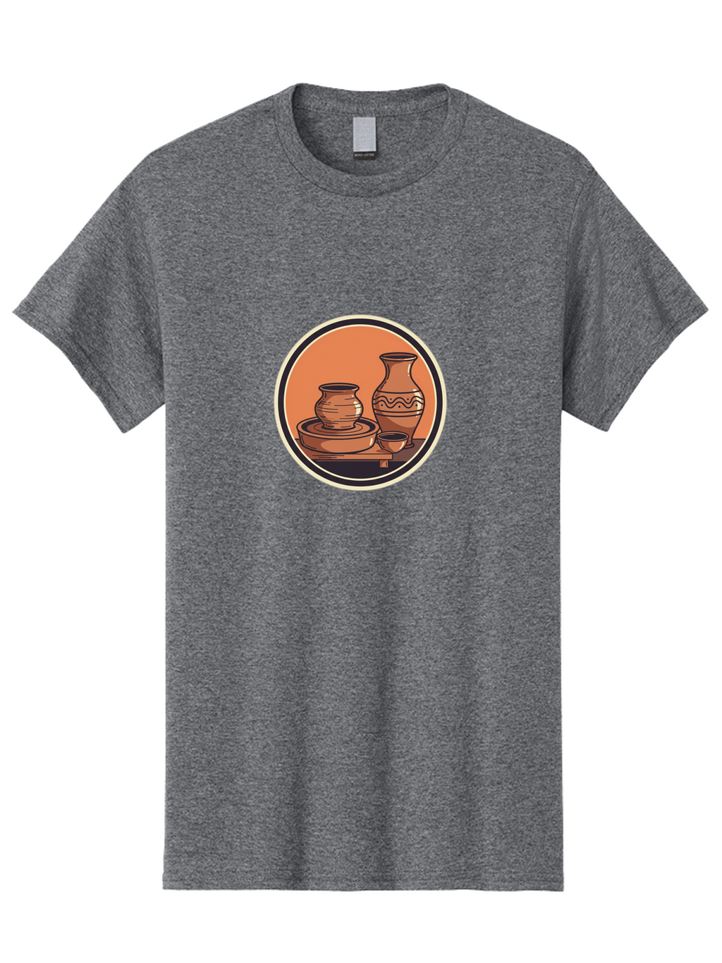 Pottery-2 Men'S Graphic Tee, 100% Cotton, Comfortable Casual Summer Wear, Machine Washable, Handmade Pottery, Clay Vessels, Ceramic Art, Terracotta Pots, Decorative Vase, Pottery Wheel, Traditional Crafts, Earthy Tones Bab243