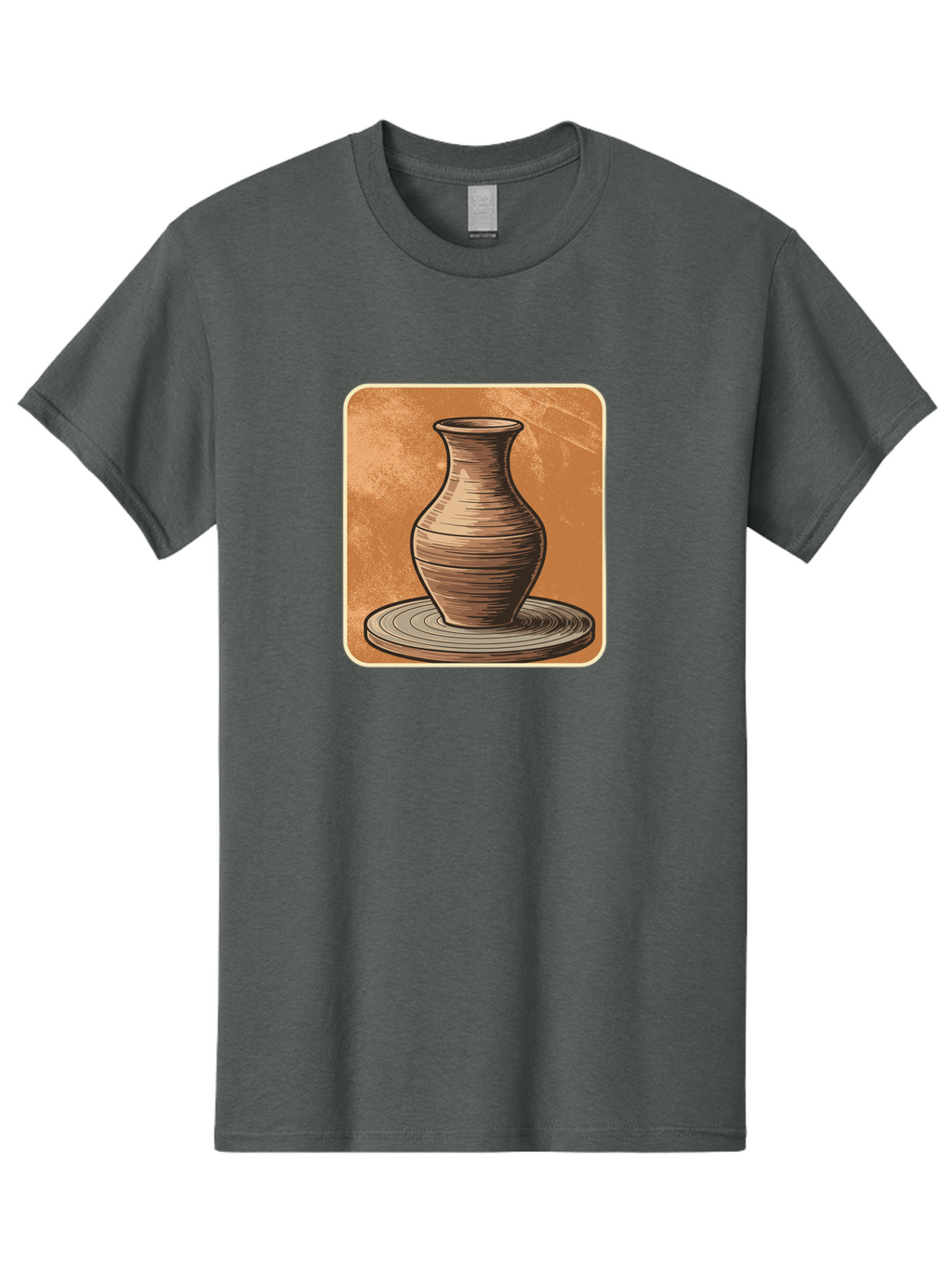 Pottery-Vase Men'S Graphic Tee, 100% Cotton, Comfortable Casual Summer Wear, Machine Washable, Pottery Wheel, Clay Vase, Handmade Ceramics, Artisanal Craftsmanship, Traditional Pottery, Earthenware, Terracotta, Pottery Making, Clay Modeling, Bab246