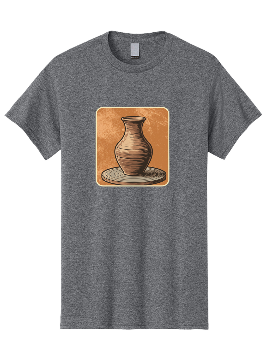 Pottery-Vase Men'S Graphic Tee, 100% Cotton, Comfortable Casual Summer Wear, Machine Washable, Pottery Wheel, Clay Vase, Handmade Ceramics, Artisanal Craftsmanship, Traditional Pottery, Earthenware, Terracotta, Pottery Making, Clay Modeling, Bab246