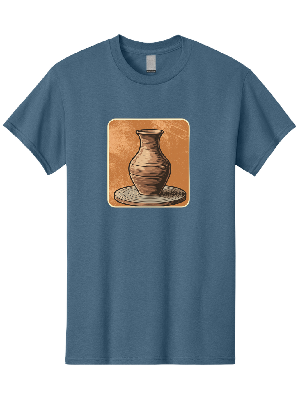 Pottery-Vase Men'S Graphic Tee, 100% Cotton, Comfortable Casual Summer Wear, Machine Washable, Pottery Wheel, Clay Vase, Handmade Ceramics, Artisanal Craftsmanship, Traditional Pottery, Earthenware, Terracotta, Pottery Making, Clay Modeling, Bab246