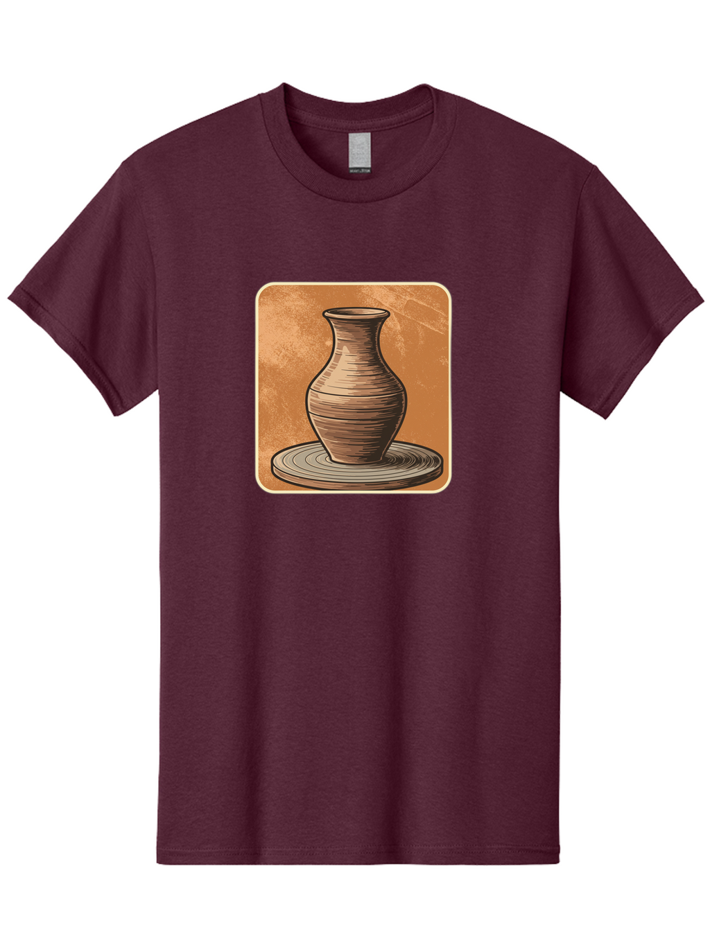 Pottery-Vase Men'S Graphic Tee, 100% Cotton, Comfortable Casual Summer Wear, Machine Washable, Pottery Wheel, Clay Vase, Handmade Ceramics, Artisanal Craftsmanship, Traditional Pottery, Earthenware, Terracotta, Pottery Making, Clay Modeling, Bab246