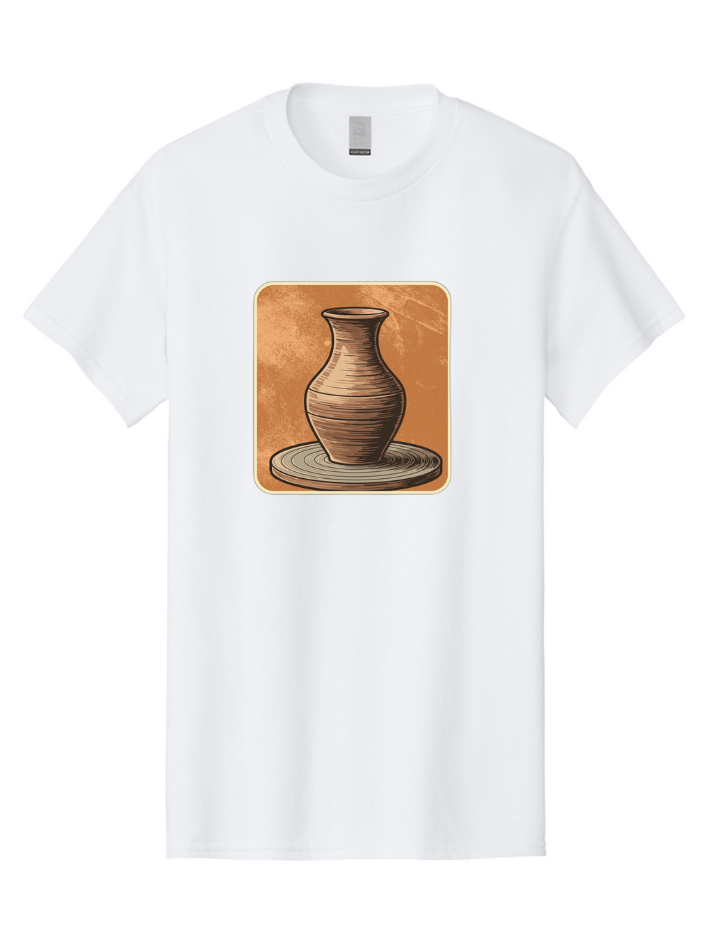 Pottery-Vase Men'S Graphic Tee, 100% Cotton, Comfortable Casual Summer Wear, Machine Washable, Pottery Wheel, Clay Vase, Handmade Ceramics, Artisanal Craftsmanship, Traditional Pottery, Earthenware, Terracotta, Pottery Making, Clay Modeling, Bab246
