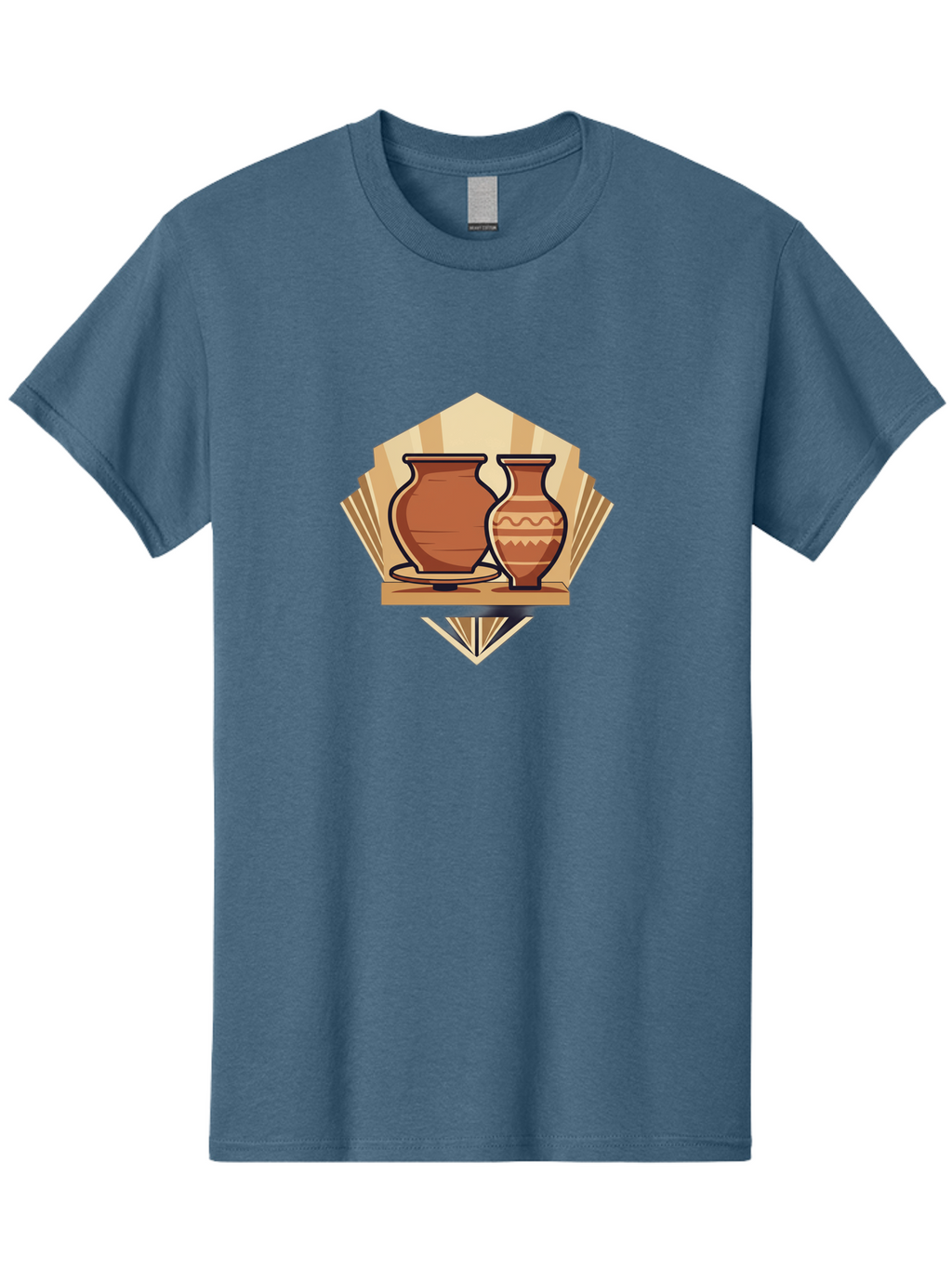 Pottery-Vases-1 Men'S Graphic Tee, 100% Cotton, Comfortable Casual Summer Wear, Machine Washable, Clay Pottery, Terracotta Vases, Decorative Pots, Traditional Ceramics, Handcrafted Art, Earthy Tones, Cultural Heritage, Artisanal Craftsmanship Bab247