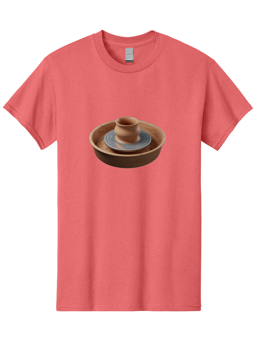 Pottery-Wheel-3 Men'S Graphic Tee, 100% Cotton, Comfortable Casual Summer Wear, Machine Washable, Pottery Wheel, Clay Pot, Ceramics, Pottery Making, Handmade Crafts, Artisanal Pottery, Clay Spinning, Creative Process, Artisan Work Bab251