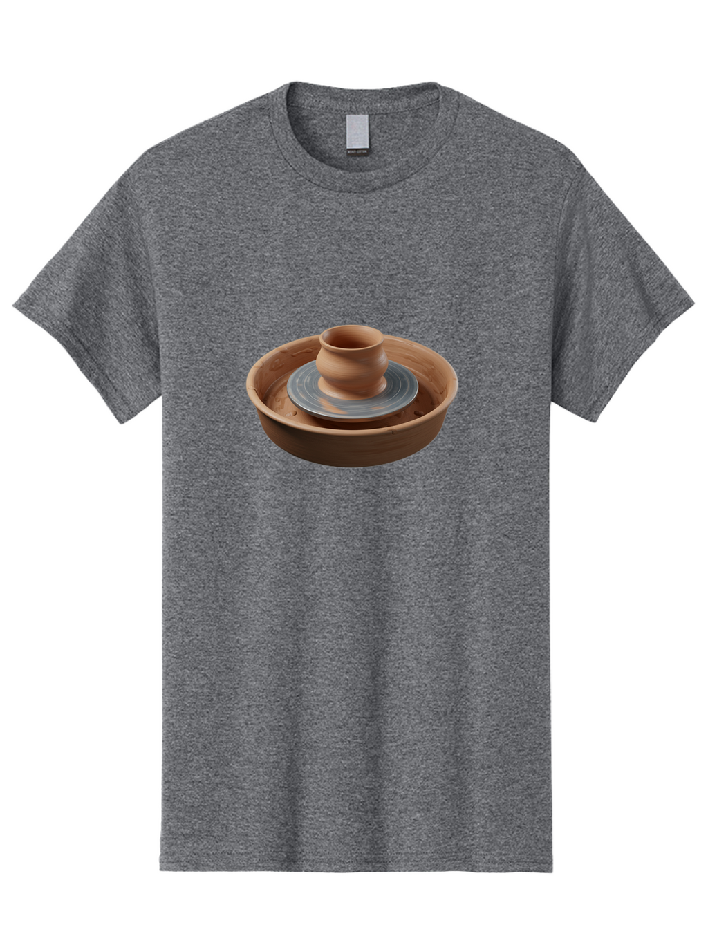 Pottery-Wheel-3 Men'S Graphic Tee, 100% Cotton, Comfortable Casual Summer Wear, Machine Washable, Pottery Wheel, Clay Pot, Ceramics, Pottery Making, Handmade Crafts, Artisanal Pottery, Clay Spinning, Creative Process, Artisan Work Bab251