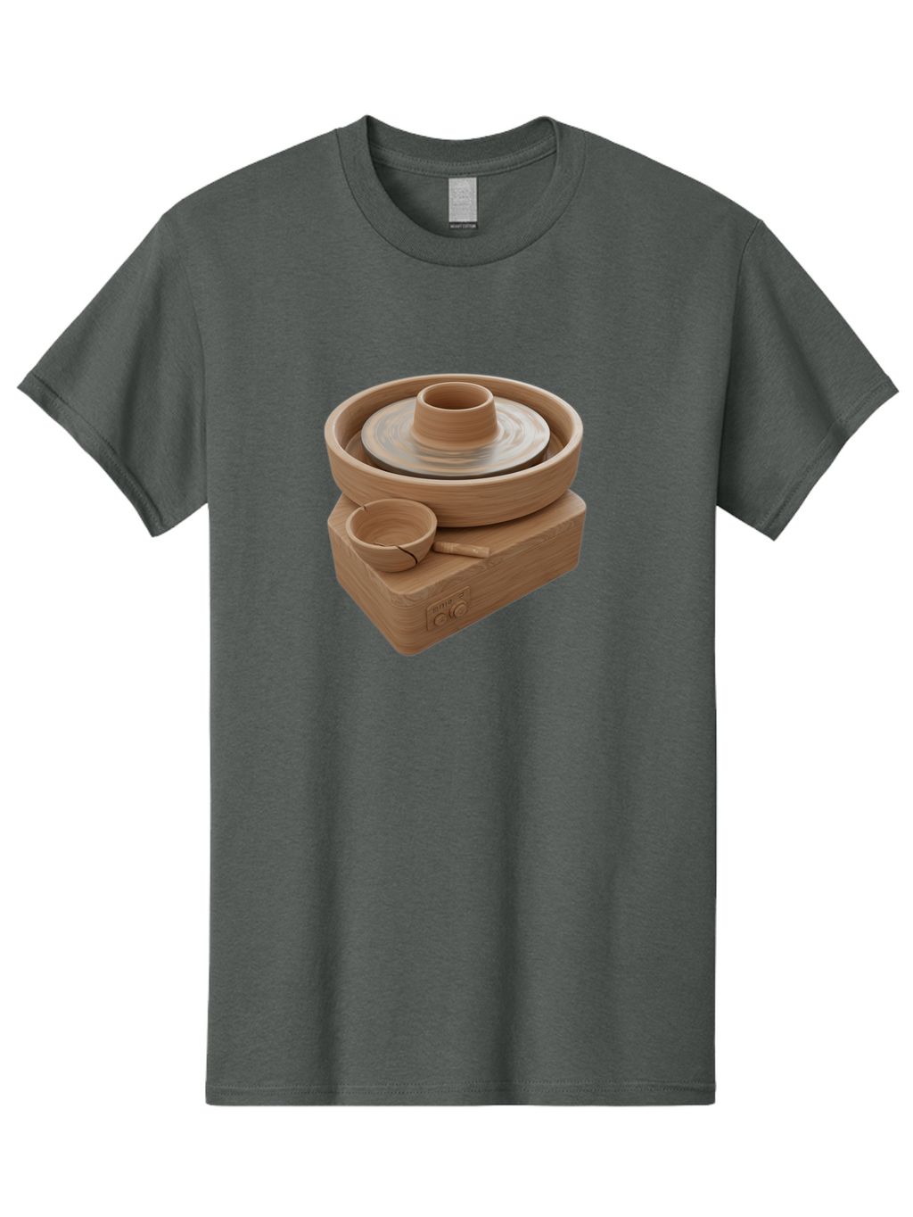 Pottery-Wheel-4 Men'S Graphic Tee, 100% Cotton, Comfortable Casual Summer Wear, Machine Washable, Potter'S Wheel, Clay Pot, Ceramics, Pottery Wheel, Handmade Crafts, Creative Art, Pottery Tools, Artisan Work, Clay Modeling, Pottery Making Bab252