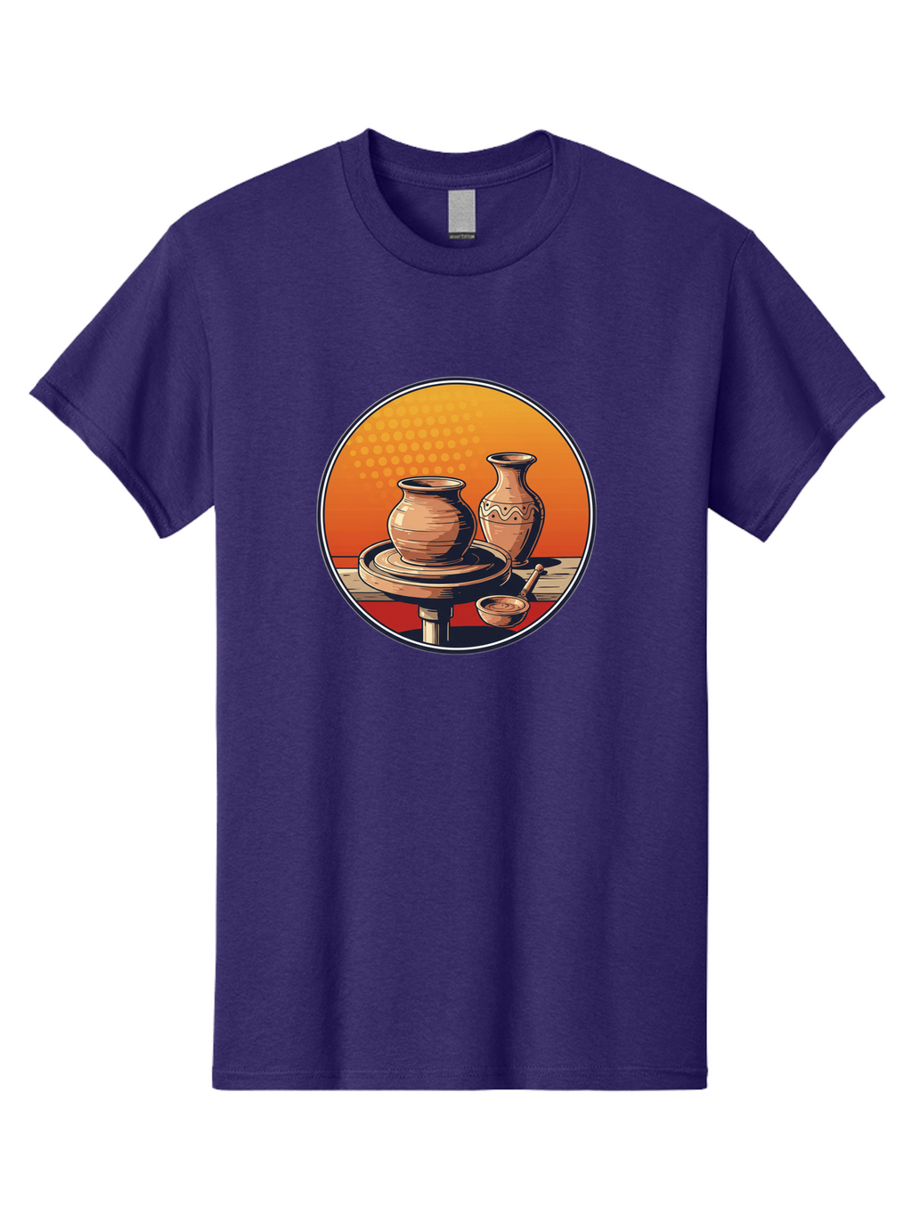 Pottery-Wheel Men'S Graphic Tee, 100% Cotton, Comfortable Casual Summer Wear, Machine Washable, Pottery Wheel, Clay Pot, Handmade Ceramics, Pottery Tools, Creative Process, Ceramic Art, Traditional Craftsmanship, Artisanal Pottery Bab255