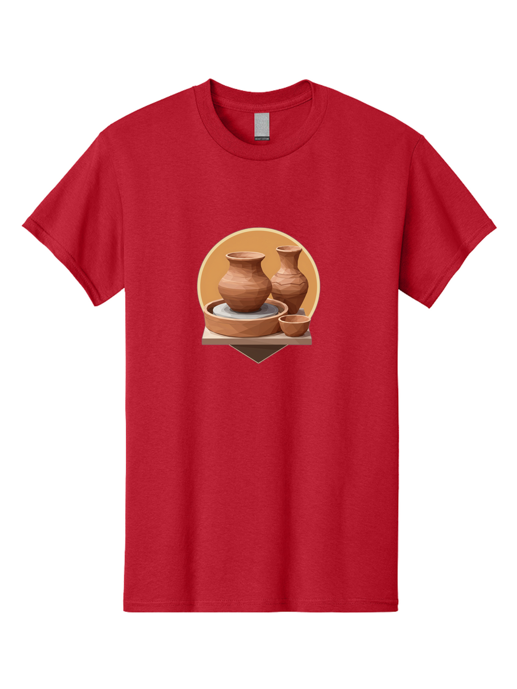 Pottery Men'S Graphic Tee, 100% Cotton, Comfortable Casual Summer Wear, Machine Washable, Pottery Wheel, Clay Pots, Ceramics, Handmade, Terracotta, Craftsmanship, Artisanal, Vase, Bowl, Creative Process, Clay Modeling Bab256