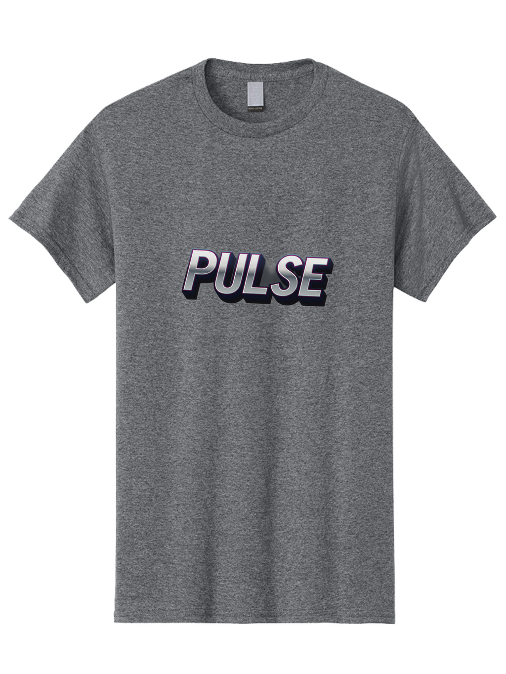 Pulse Men'S Graphic Tee, 100% Cotton, Comfortable Casual Summer Wear, Machine Washable, Pulse, Energy Boost, Vibrant Feel, Modern Typography, Dynamic Design, 3D Text Effect, Bold Font, Energetic Vibe Bab259