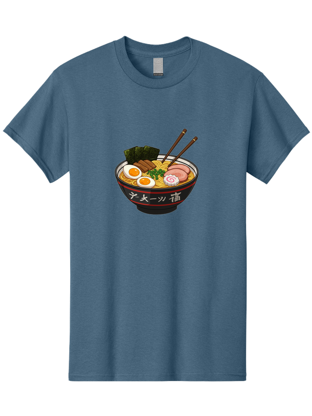 Ramen-10 Men'S Graphic Tee, 100% Cotton, Comfortable Casual Summer Wear, Machine Washable, Ramen Noodles, Japanese Cuisine, Savory Broth, Boiled Egg, Sliced Pork, Seaweed, Chopsticks, Asian Food, Noodle Soup Bab276
