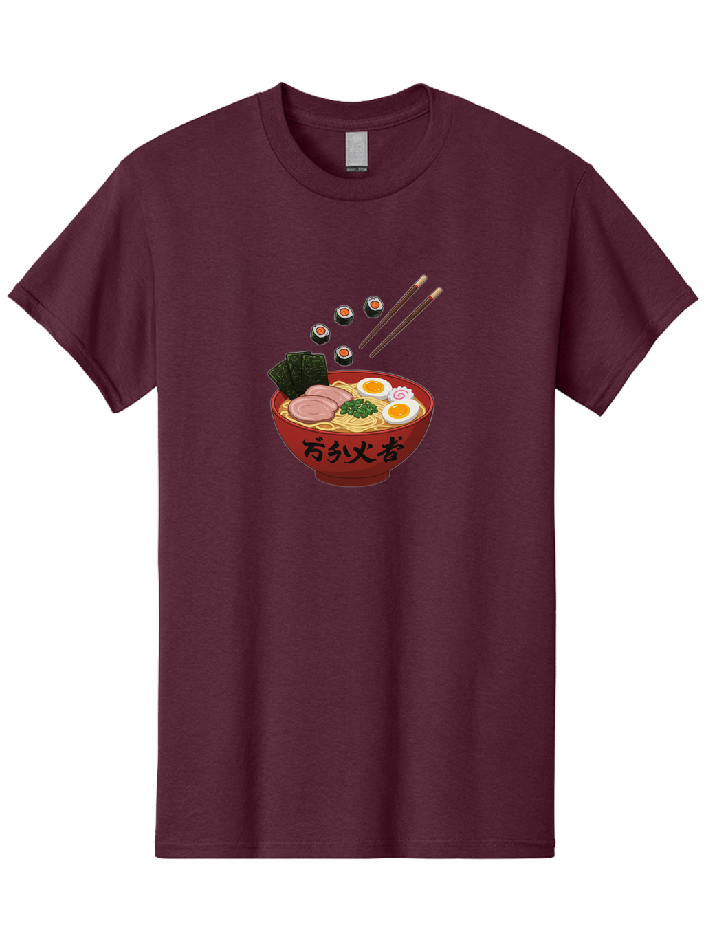 Ramen-11 Men'S Graphic Tee, 100% Cotton, Comfortable Casual Summer Wear, Machine Washable, Ramen Noodles, Japanese Cuisine, Savory Soup, Boiled Egg, Sliced Meat, Seaweed, Sushi Rolls, Chopsticks, Naruto, Asian Food, Noodle Bowl Bab277